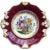 Ceramic English Attributed to Samuel Alcock Porcelain Floral Basket Claret Ground Plates - Set of 5 For Sale - Image 7 of 13