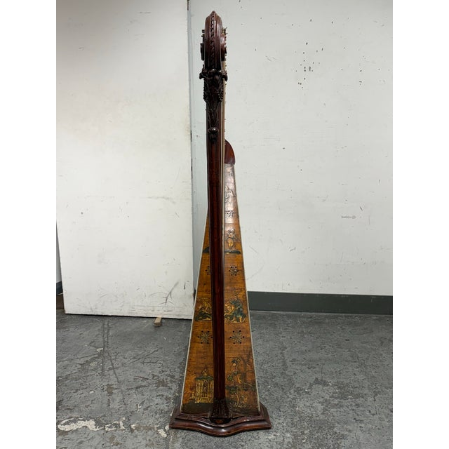 18th Century 18th Century French Harp With Hand Painted Chinoiserie Motifs For Sale - Image 5 of 12