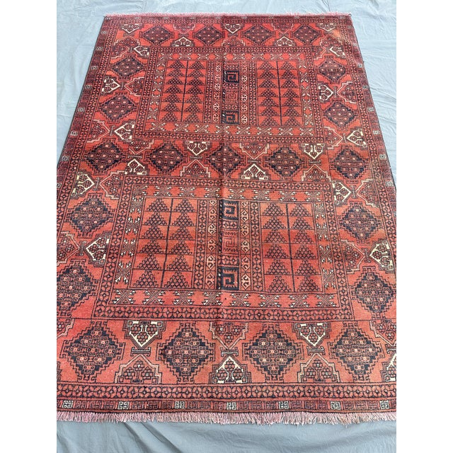 2000 - 2009 Rust Parda Hand-Knotted Wool Rug - 7'7" X 5'4" For Sale - Image 5 of 12