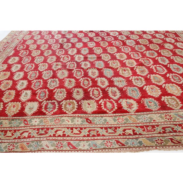 Brown Antique Turkish Oushak Rug For Sale - Image 8 of 8