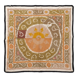 Decorative Tashkent Suzani Tablecloth 4'11'' X 5'