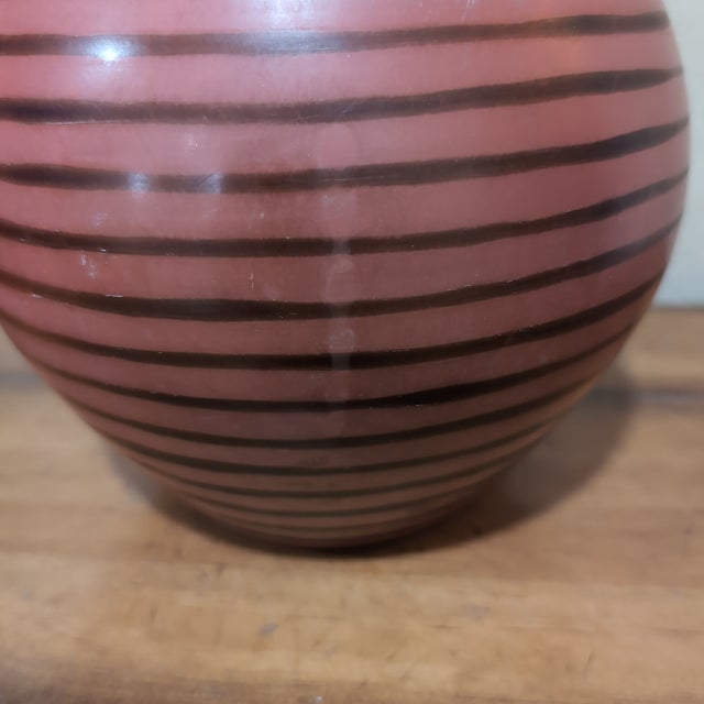 Alex Calle Pottery Jug Vase Signed Brown Geometric Modernist Peru Folk Art For Sale In San Diego - Image 6 of 12