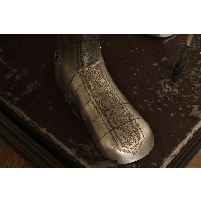 Metal Marto Toledo Spanish Engraved Full Suit of Armor with Sword For Sale - Image 7 of 18