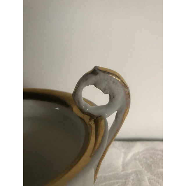Vintage Porcelain Chocolate Service from Limoges, 1940s, Set of 5 For Sale - Image 10 of 11