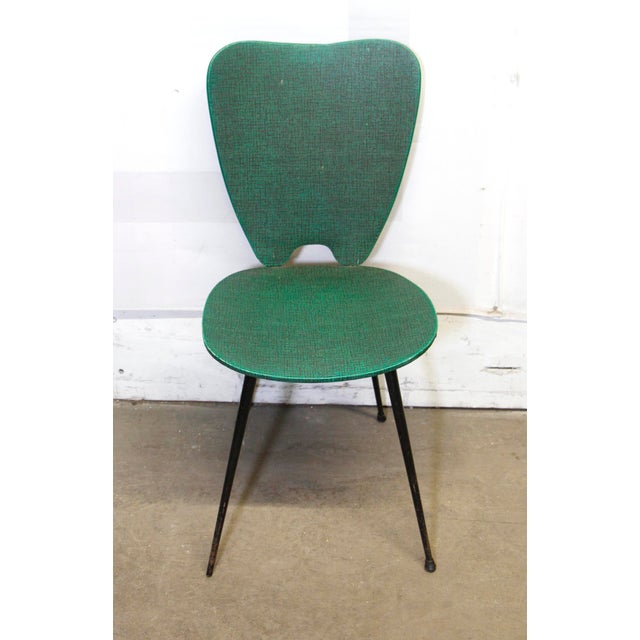 Mid-Century Modern 1960s Mid Century Green Vinyl Chair For Sale - Image 3 of 8