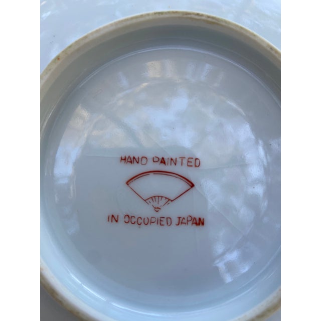 Yellow Vintage “Occupied Japan” Plate, Yellow With Cherry Blossoms For Sale - Image 8 of 9