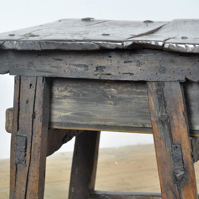 Spanish Oak Side Table, 1750 For Sale - Image 12 of 16
