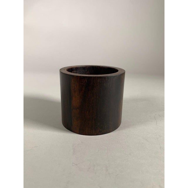 "Bitong" Chinese Brush Pot, 19th Century, Zitan Wood For Sale - Image 4 of 12