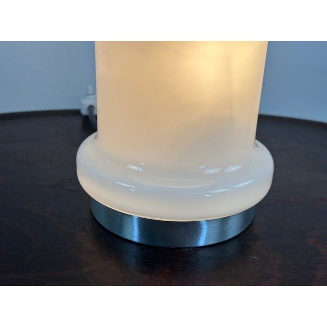 Vintage Lamp in White Opaline Murano Glass from Doria Leuchten, Italy, 1970 For Sale - Image 4 of 12