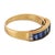 Vintage Sapphire Diamond 18k Yellow Gold Band, Size 5.5 For Sale - Image 4 of 6