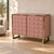 Dusty Rose Dry Bar Cabinet with Clear Murano Spheres and Brass from Justfurnituress SRL For Sale - Image 6 of 8