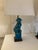 Foo Dog Turquoise Glazed Porcelain Table Lamps With Pagoda Shades - A Pair For Sale - Image 9 of 12