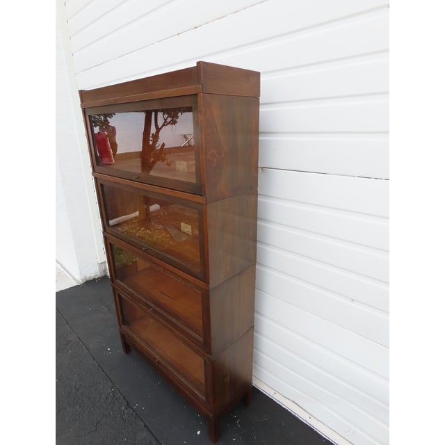 Brown Globe Wernicke Sectional Stackable Bookcase Display Lawyer File Cabinet 6570c For Sale - Image 8 of 18