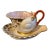 Antique 19th Century Old Paris Porcelain Sea Shell Form Teacup & Saucer With Coral Handle- 2 Pieces For Sale