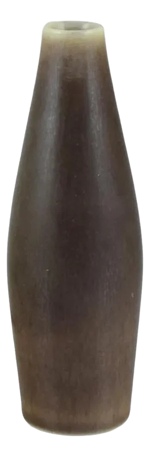 Slender Ceramic Vase with Hare Fur Glaze by Per Linnemann-Schmidt for Palshus, 1960s