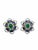 Modern Natural Sapphire, Emerald, & Diamond Earring in 14k Gold For Sale - Image 3 of 8