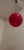 Ceiling Lamp with Spherical Red Glass Shade, 1970s For Sale - Image 3 of 5