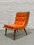 Carter Brothers Mid Century Modern Scoop Lounge Chair by Carter Brothers | Orange Tufted Chair, C. 1950's For Sale - Image 4 of 13