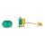 Oval Cut Natural Emerald Stud Earrings in 18k Solid Gold For Sale