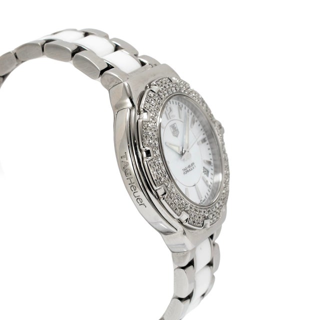 Modern Ladies Tag Heuer Formula 1 35mm Wah1215-0 Diamond Ceramic Steel Quartz Watch For Sale - Image 3 of 11