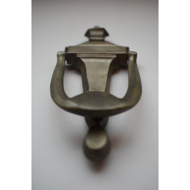 Traditional Traditional Nickel Plated Over Brass Door Knocker For Sale - Image 3 of 5