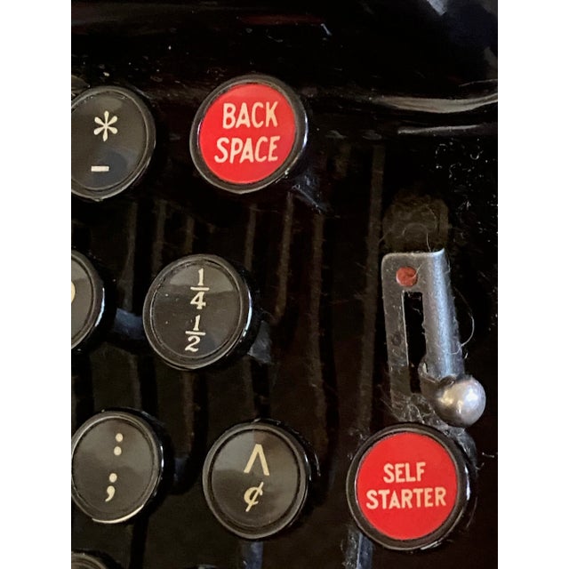 Wonderful Vintage Original Remington Rand Streamliner Black Typewriter w/ Red Keys and Carrying Case Made in USA with...