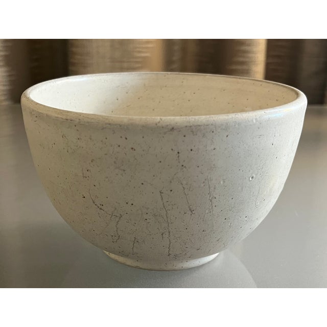 Mid-Century Modern American Art Pottery Small Footed Bowl For Sale - Image 9 of 14