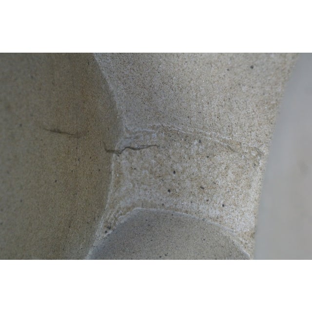 Late 20th Century Monumental Limestone Nude Fertility Thinking Man 1000lb Garden Sculpture Statue For Sale - Image 11 of 14