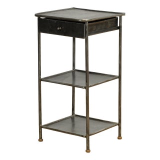 Vintage Iron Bedside Table, 1910s For Sale