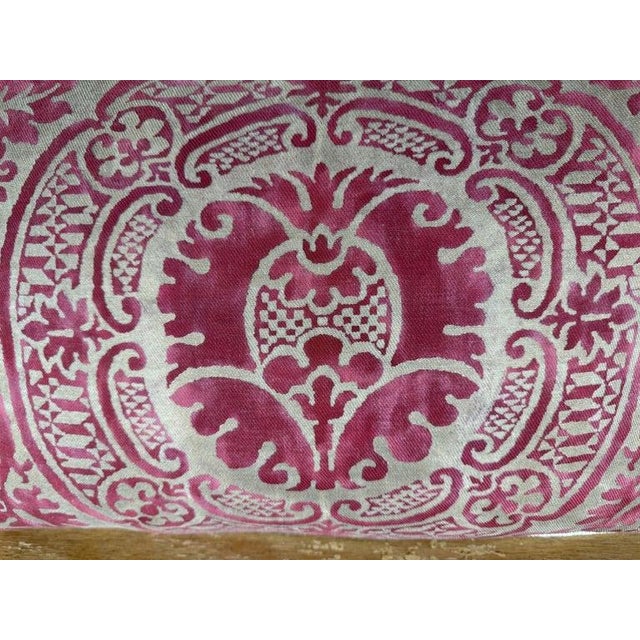 Italian Pair of Exceptional Fortuny Textile Pillows From 1940s Italian Villa Draperies For Sale - Image 3 of 8