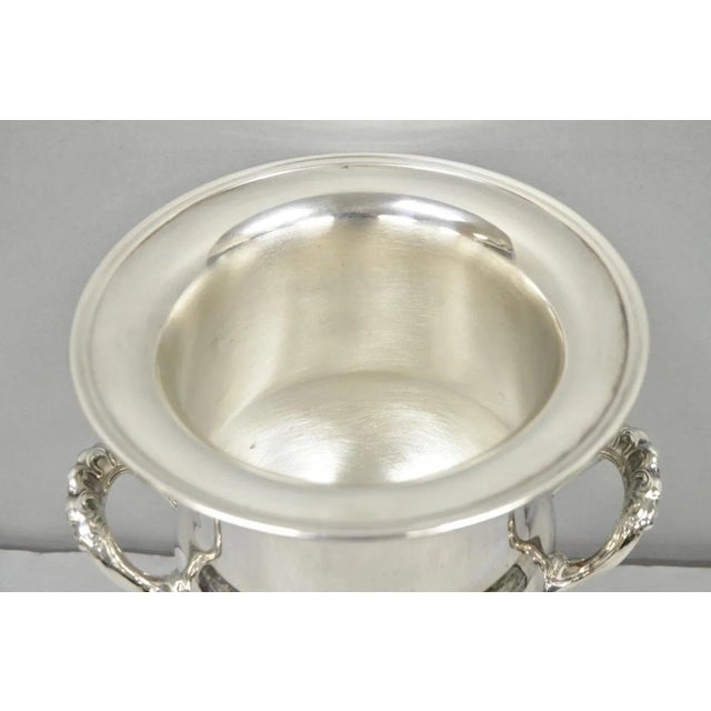 Vintage Victorian Silver Plated Trophy Cup Urn Bar Champagne Chiller Ice Bucket For Sale In Philadelphia - Image 6 of 10