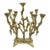 Vintage Mid Century Modern Brutalist Brass Judaica Candelabra by Wainberg For Sale