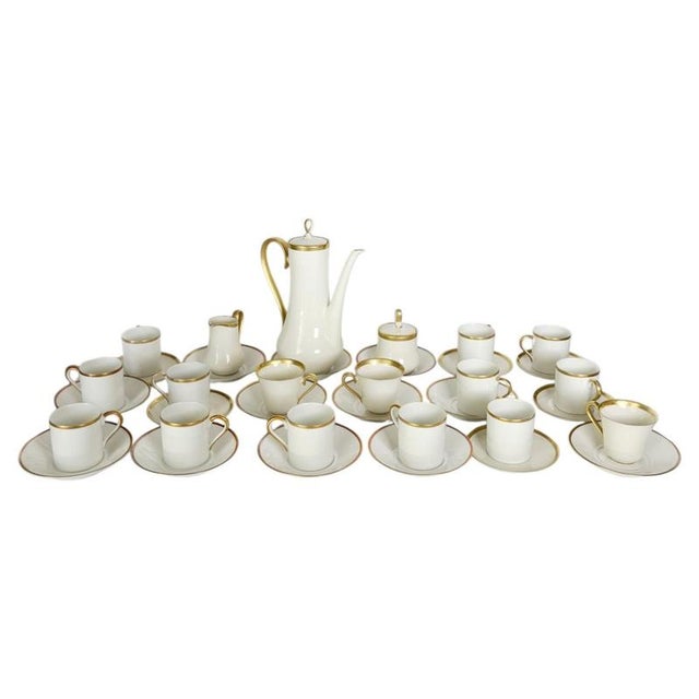 White Porcelain Coffee Service, France, 20th Century, Set of 18 For Sale - Image 18 of 18