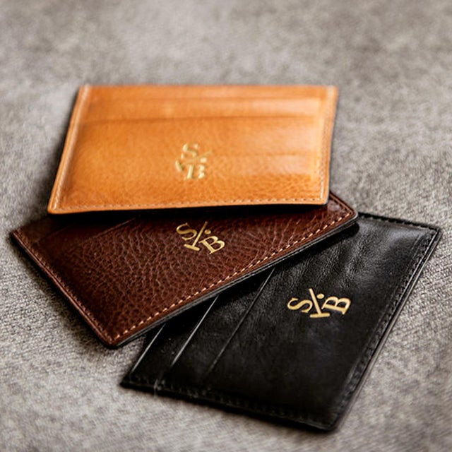 This unisex flat wallet is beautifully handmade of the finest vegetable-tanned, Italian leather. Its slim design slips...