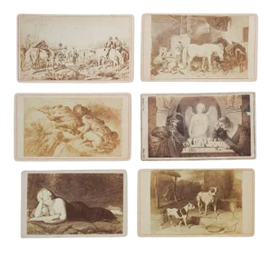 Antique Collection Grand Tour Horse Dogs Artwork Photographs - Set of 6