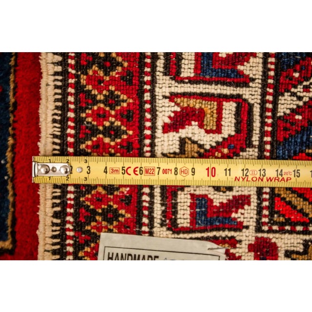 Maroon Hand-Knotted Shirvan Rug For Sale - Image 8 of 12