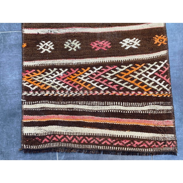 Handwoven Vintage Kilim Rug For Sale - Image 10 of 10