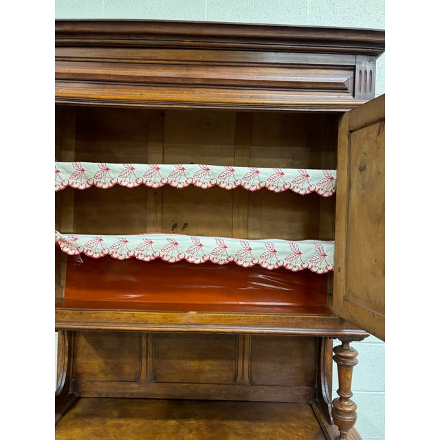 Wood Antique French Renaissance Revival Henri II Style Two-Piece Buffet Deux Corps For Sale - Image 7 of 18