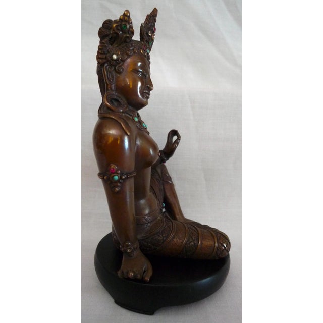Traditional Late 20th Century Nepalese Copper Hindu Goddess Parvati Statue For Sale - Image 3 of 12