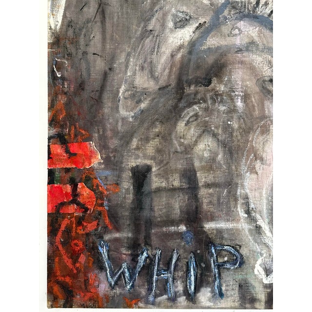 Wood Large Abstract Painting by Roderick Coles For Sale - Image 7 of 11