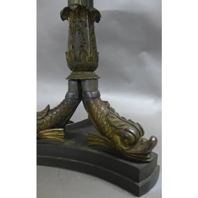 Antique Bronze Grand Tour Pietra Dura Center Table For Sale - Image 4 of 10