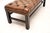 Brown Antique Georgian Leather Bench, 1930 For Sale - Image 8 of 9