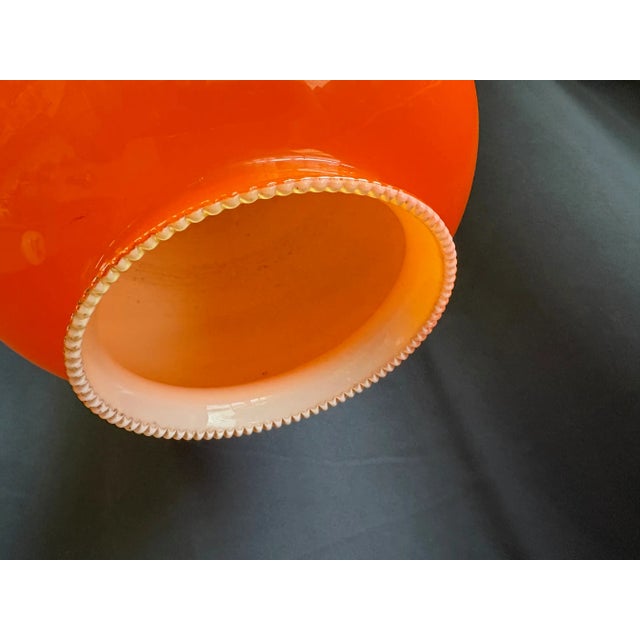 Vintage Orange Opaline Pendant Light, 1970s For Sale - Image 7 of 9