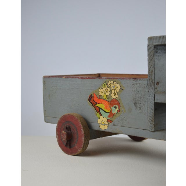 French Folk Art Handmade Wooden Toy Car, Late 1930s For Sale - Image 10 of 14