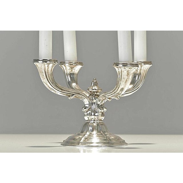 Silver 4-Armed Chandelier, Germany, 1935 For Sale - Image 5 of 11