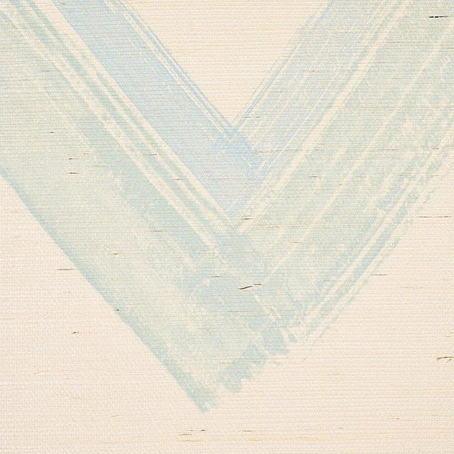 Abstract Schumacher Enzo Sisal Wallpaper in Blue - 10 Yards For Sale - Image 3 of 5