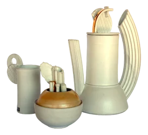 Mid-Century Dinnerware Set, 1980, Set of 3