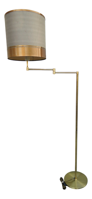 Danish Brass Articulated Swivel Floor Lamp from Frandsen, 1960s