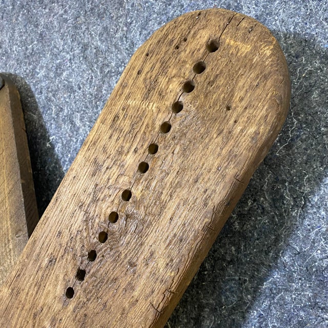 Farmhouse Antique Wooden Carpenter's Bevel Gauge or Angle-Finder Rustic Decor For Sale - Image 3 of 18