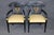 Traditional Set 4 Regency Style Ebonized& Gold 1960's Armchairs For Sale - Image 3 of 13